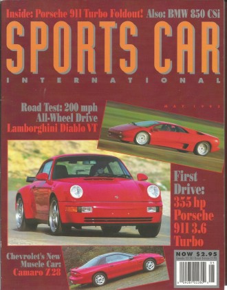 SPORTS CAR INTERNATIONAL 1993 MAY - Z28, DIABLO VT, 330GTS, 850 CSi, 911T